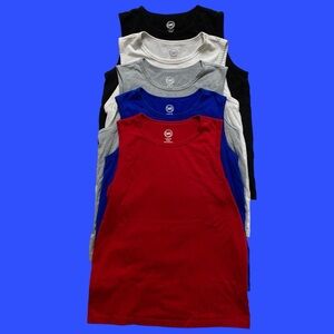 WONDER NATION Boys Husky “Tough Tank Top” 5PK Bundle